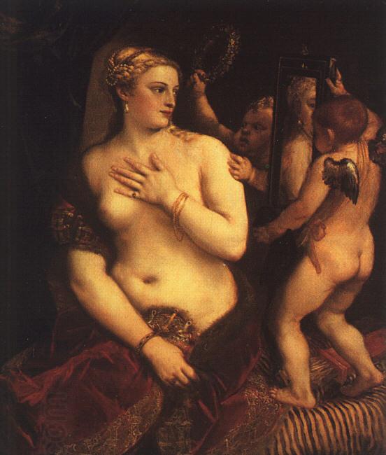  Titian Venus with a Mirror China oil painting art